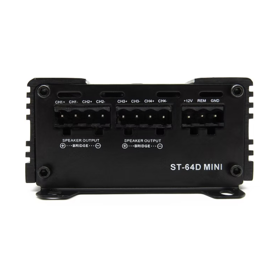 ZAPCO ST-64D SQ MINI 4-kanałowy mini wzmacniacz klasy D,  4Ω: 4 x 50 W, opcjonalnie z modułem HD-Bluetooth